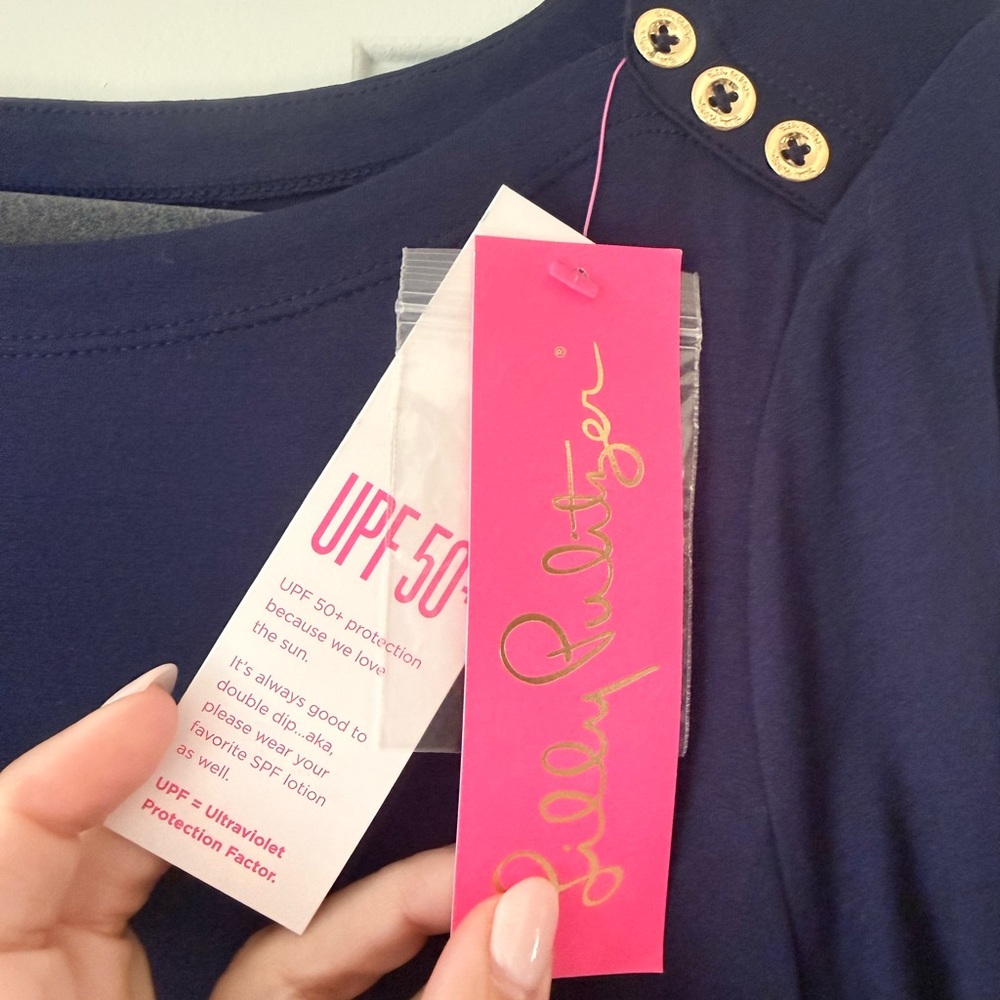NWT Lilly Pulitzer Sophie UPF 50+ Dress in a True Navy
Size - Large - Picture 6 of 12